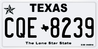 TX license plate CQE8239