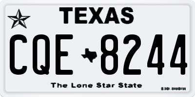TX license plate CQE8244
