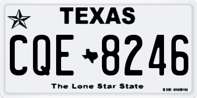 TX license plate CQE8246