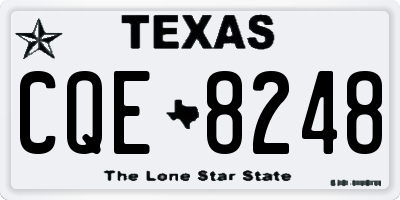 TX license plate CQE8248