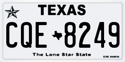 TX license plate CQE8249