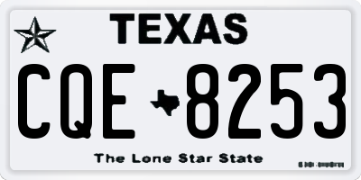 TX license plate CQE8253