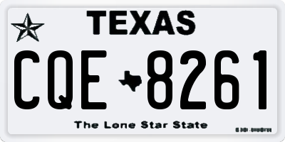 TX license plate CQE8261