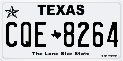 TX license plate CQE8264