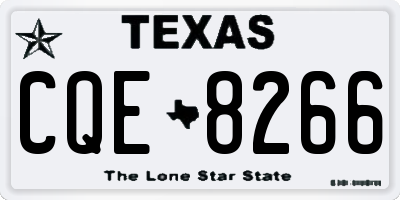 TX license plate CQE8266
