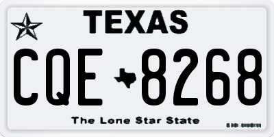 TX license plate CQE8268