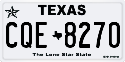 TX license plate CQE8270