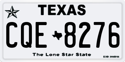 TX license plate CQE8276