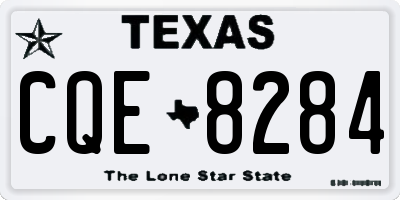 TX license plate CQE8284