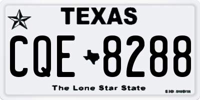 TX license plate CQE8288