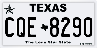 TX license plate CQE8290
