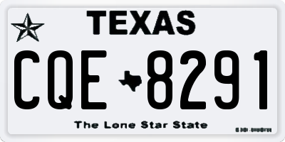 TX license plate CQE8291