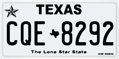 TX license plate CQE8292