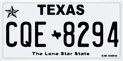TX license plate CQE8294