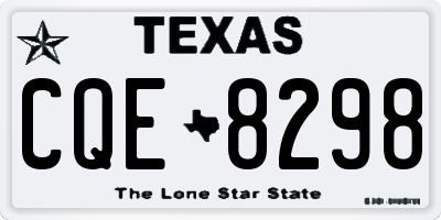 TX license plate CQE8298