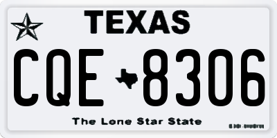 TX license plate CQE8306