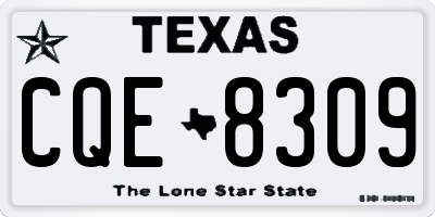 TX license plate CQE8309
