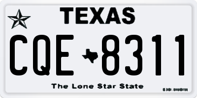 TX license plate CQE8311