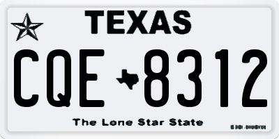 TX license plate CQE8312