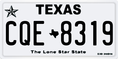 TX license plate CQE8319