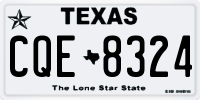 TX license plate CQE8324