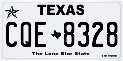 TX license plate CQE8328