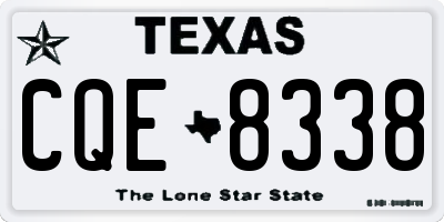TX license plate CQE8338