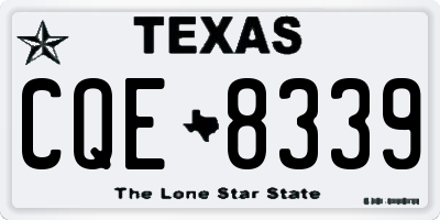 TX license plate CQE8339
