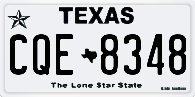 TX license plate CQE8348