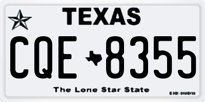 TX license plate CQE8355