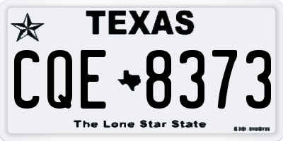 TX license plate CQE8373