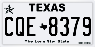 TX license plate CQE8379