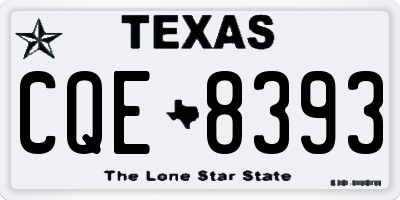 TX license plate CQE8393