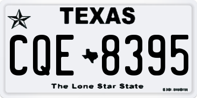 TX license plate CQE8395