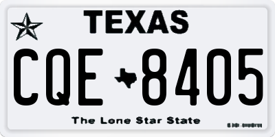TX license plate CQE8405