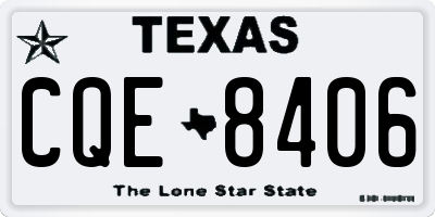 TX license plate CQE8406