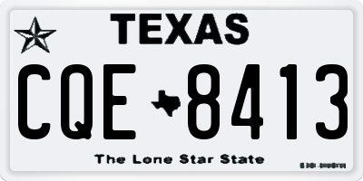TX license plate CQE8413
