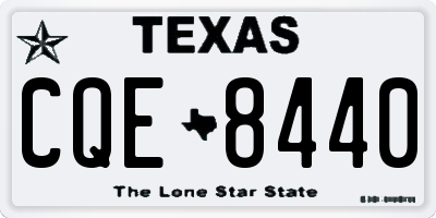 TX license plate CQE8440