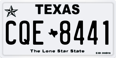 TX license plate CQE8441