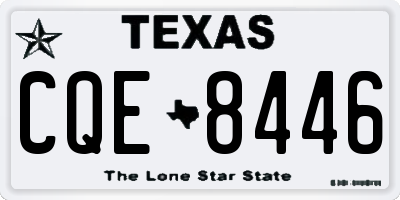 TX license plate CQE8446