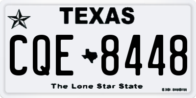 TX license plate CQE8448