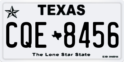 TX license plate CQE8456