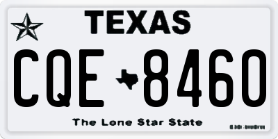 TX license plate CQE8460