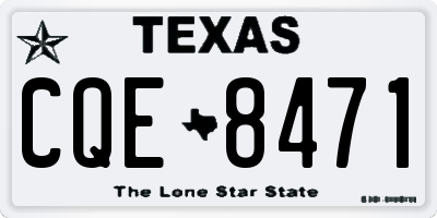 TX license plate CQE8471
