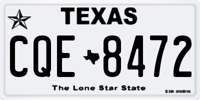 TX license plate CQE8472