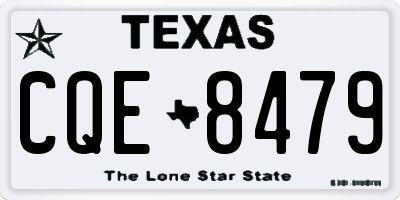 TX license plate CQE8479