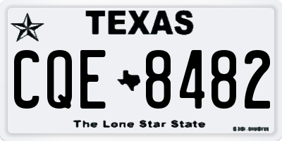 TX license plate CQE8482