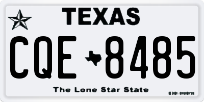 TX license plate CQE8485