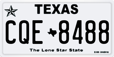 TX license plate CQE8488