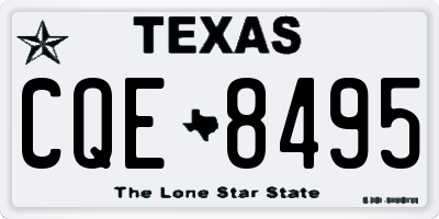 TX license plate CQE8495